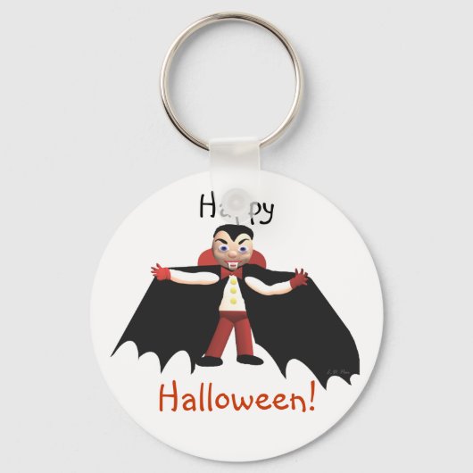 Happy Halloween Vampire Sleutelhanger (Voorkant)
