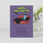 Happy Halloween Vampire Uitnodigen Kaart (Staand voorkant)