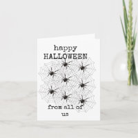 Happy Halloween, van ons allemaal, zwarte spinnen