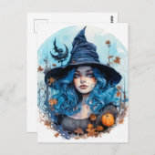 Happy Halloween | Verblijf Witchy Briefkaart (Voorkant / Achterkant)