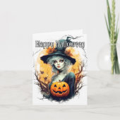 Happy Halloween | Verblijf Witchy Kaart (Voorkant)