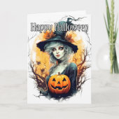 Happy Halloween | Verblijf Witchy Kaart (Voorkant)