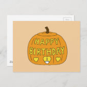 Happy Halloween Verjaardag Cartoon Briefkaart (Voorkant / Achterkant)