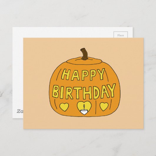 Happy Halloween Verjaardag Cartoon Briefkaart (Voorkant / Achterkant)