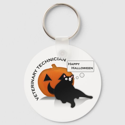 Happy Halloween Vet Tech. Sleutelhanger (Voorkant)