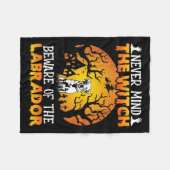 Happy Halloween Vibes Decor Beware Of The Labrador Fleece Deken (Voorkant (Horizontaal))