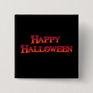 Happy Halloween Vierkante Button 5,1 Cm