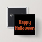 Happy Halloween Vierkante Button 5,1 Cm (Voorkant /achterkant)