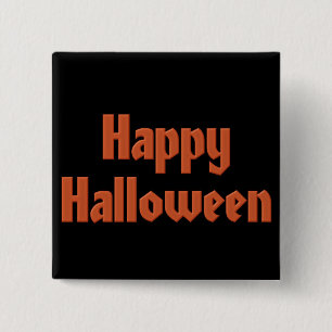 Happy Halloween Vierkante Button 5,1 Cm
