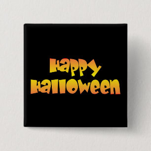 Happy Halloween Vierkante Button 5,1 Cm
