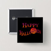 Happy Halloween Vierkante Button 5,1 Cm (Voorkant /achterkant)