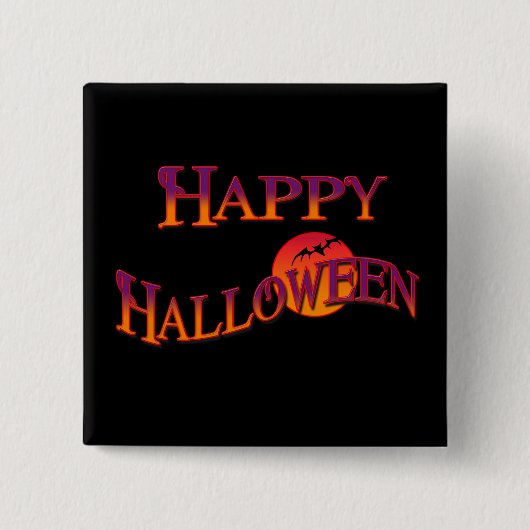 Happy Halloween Vierkante Button 5,1 Cm (Voorkant)