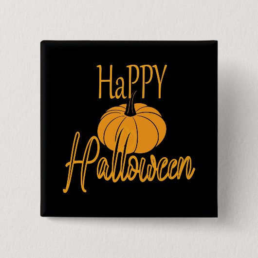 Happy Halloween Vierkante Button 5,1 Cm (Voorkant)