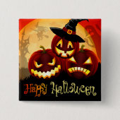 Happy Halloween Vierkante Button 5,1 Cm (Voorkant)