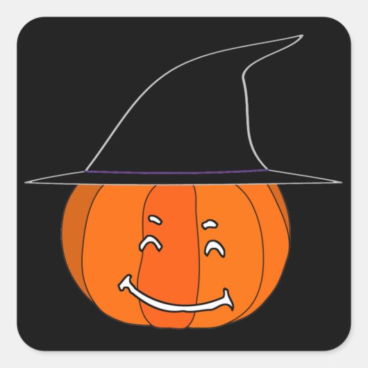 Happy Halloween Vierkante Sticker (Voorkant)
