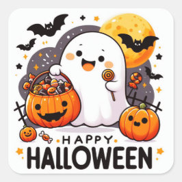 Happy Halloween Vierkante Sticker