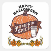 Happy Halloween Vierkante Sticker (Voorkant)