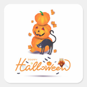 Happy Halloween! Vierkante Sticker