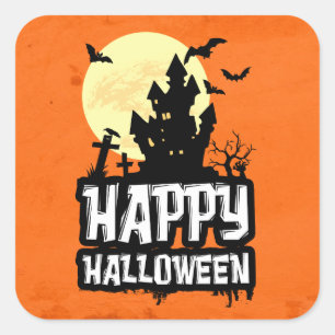 Happy Halloween Vierkante Sticker