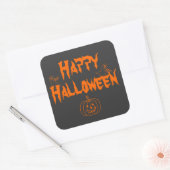 Happy Halloween Vierkante Sticker (Envelop)