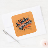 Happy Halloween Vierkante Sticker (Envelop)