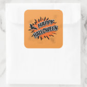 Happy Halloween Vierkante Sticker (Tas)