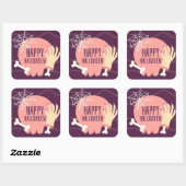 Happy Halloween Vierkante Sticker (Vel)
