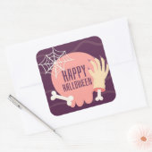 Happy Halloween Vierkante Sticker (Envelop)
