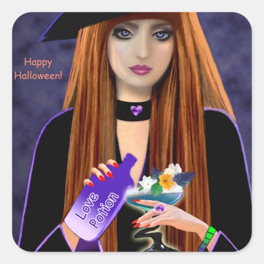 Happy Halloween! Vierkante Sticker (Voorkant)