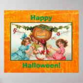 Happy Halloween Vintage Poster (Voorkant)