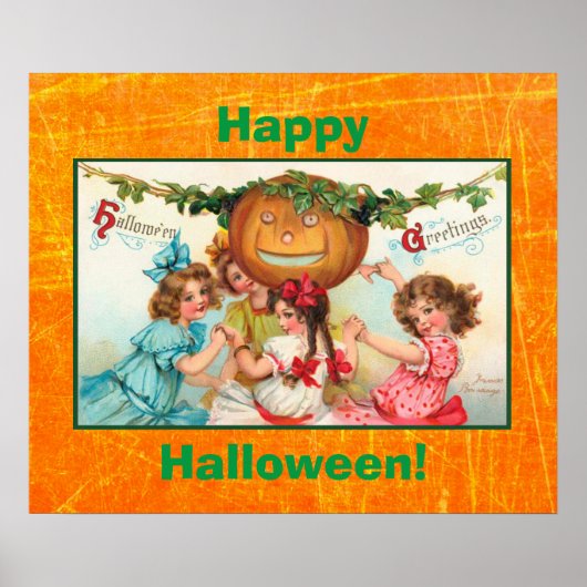 Happy Halloween Vintage Poster (Voorkant)