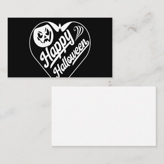 Happy halloween visitekaartje (Voorkant / Achterkant)
