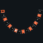 Happy Halloween Vlaggetjes<br><div class="desc">Pas de vlagkleuren en tekst aan; een schattige zwarte kat en schattige baby-geest.</div>