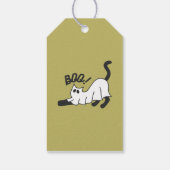 Happy Halloween vleermuis schattig kat cadeau labe Cadeaulabel (Achterkant)