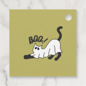 Happy Halloween vleermuis schattig kat cadeau stic Bedankjes Labels (Achterkant)