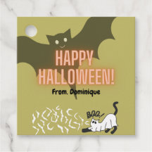 Happy Halloween vleermuis schattig kat cadeau stic