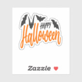 Happy Halloween vleermuis sticker (Vel)