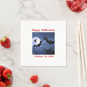 Happy Halloween vleermuizen en vliegende heks Servet (Insitu)
