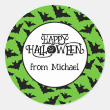 Happy Halloween vleermuizen groen zwart spooky Jou