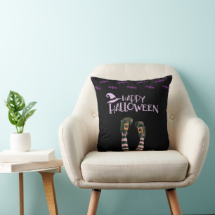 Happy Halloween Vleermuizen Heksen Sokken Zwart Ha Kussen