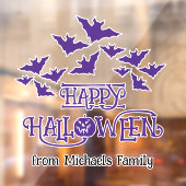 Happy Halloween vleermuizen paarse cool spooky Raamsticker (Vel 2)