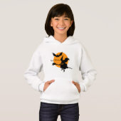 Happy Halloween-vliegende heks en Bat (Voorkant volledig)