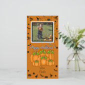 Happy Halloween (voeg je foto en tekst toe) Feestdagenkaart (Staand voorkant)