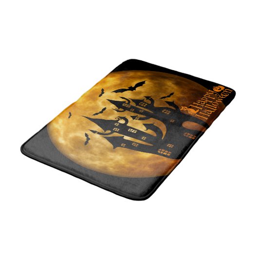 Happy Halloween (volledige maan) Badmat (Gekanteld)