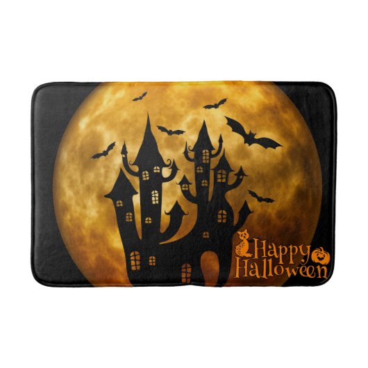 Happy Halloween (volledige maan) Badmat (Voorkant)