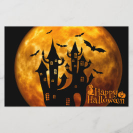 Happy Halloween (volledige maan) Briefpapier