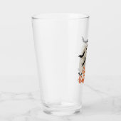 Happy Halloween - Volledige maan en vleermuizen Glas (Rechts)