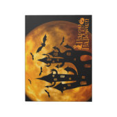 Happy Halloween (volledige maan) Notitieblok (Linkerzijde)