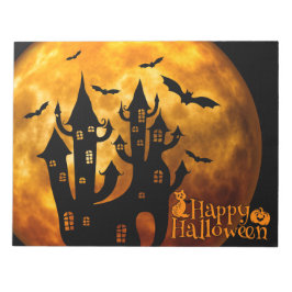 Happy Halloween (volledige maan) Notitieblok
