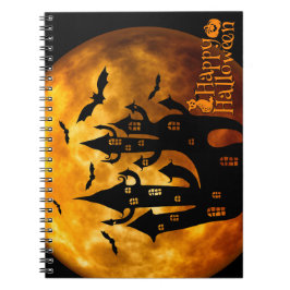 Happy Halloween (volledige maan) Notitieboek